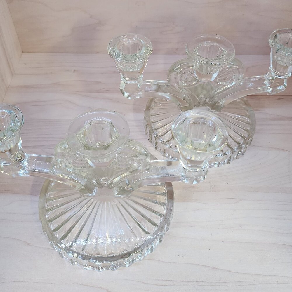 Vintage Jeannette Candle Holders
